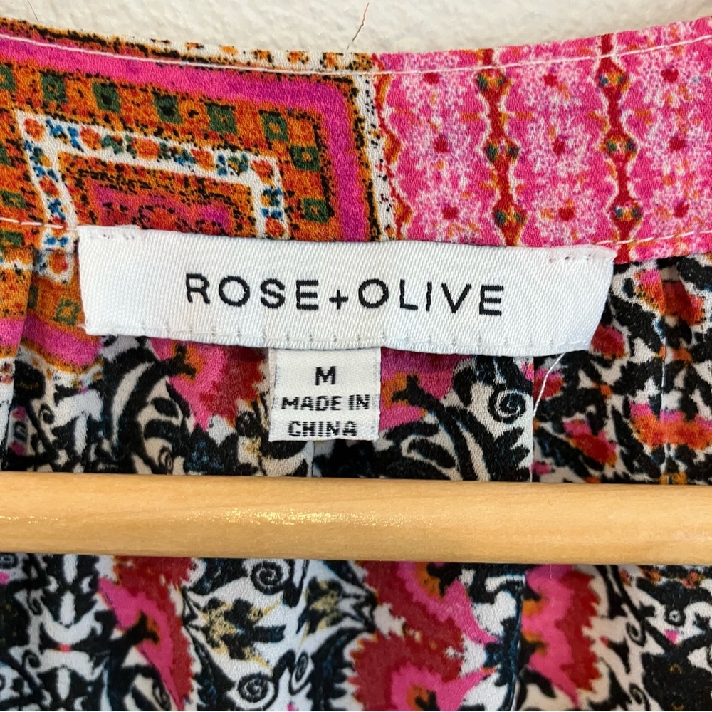Rose + Olive | Patchwork Sleeveless Multicolor Top - image 7